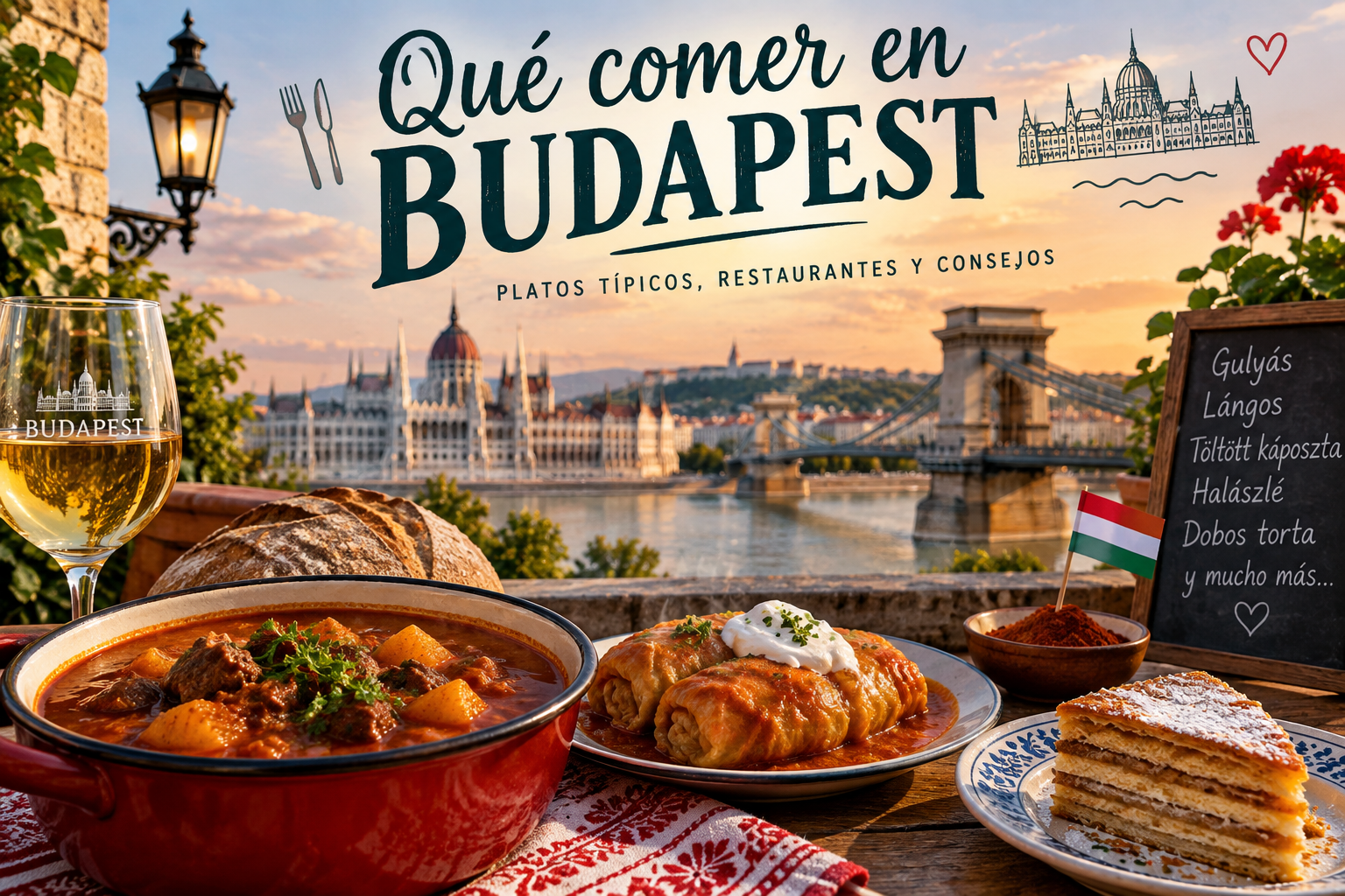 Foto comida en Budapest.