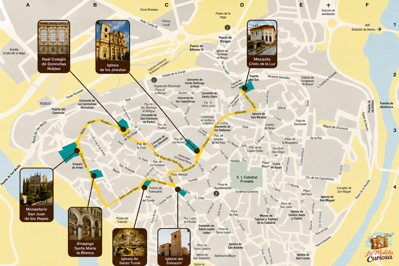 Mapa monumentos pulsera turística